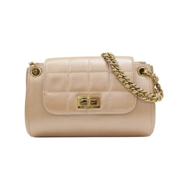 CHANEL 香奈兒 香檳金 皮革 2.55 肩背包 【二手名牌BRAND OFF】