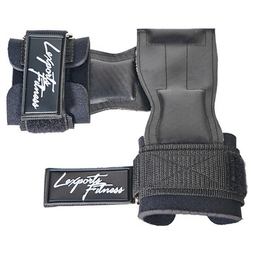 Lexports Fitness 勵動風潮 專業重訓健身皮革拉力帶  XS~M  酷炫黑  1雙