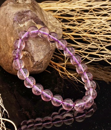 紫阿賽斯特萊 8mm 水晶手鍊 ( Purple Azeztulite 8mm Bracelet )