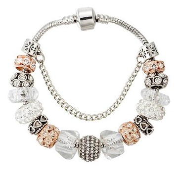 串珠手鍊 手環-歐美時尚水晶飾品閃耀鑲鑽情人節生日禮物女配件73kc138【獨家進口】【米蘭精品】