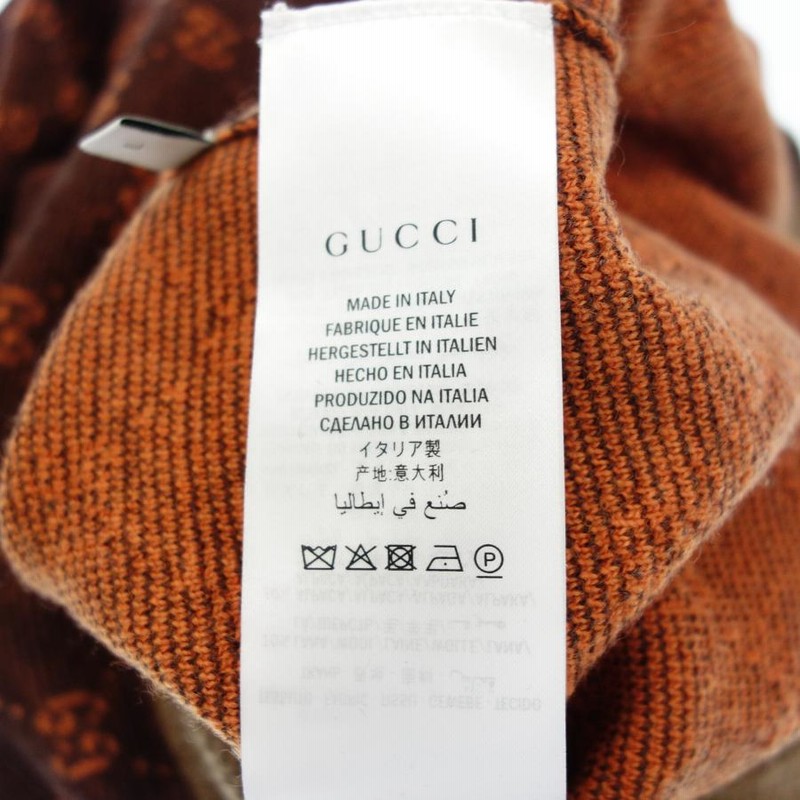 美品◇グッチ ニットセーター GGロゴ ウール×アルパカ 536731 メンズ  