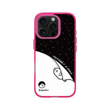 iPhone 16 Pro Clear 粉漾桃 - Ugly Rabbit 醜白兔 - 宇宙休眠中