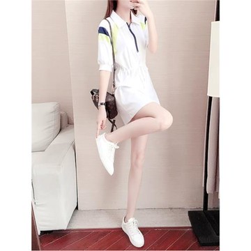 白色連衣裙女小個子收腰顯瘦氣質裙子夏季純棉小清新甜美a字裙