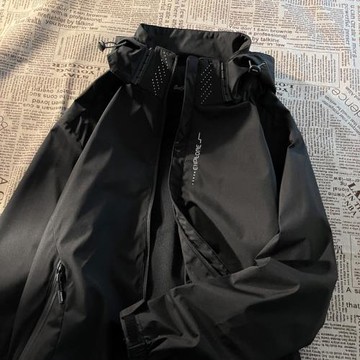 美式防水防風沖鋒衣外套男春秋季日系cityboy機能風工裝連帽夾克