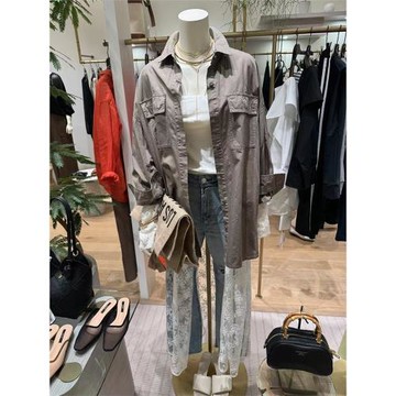 ZOEYJA佐佐家 LD Paris刺繡 帥氣俐落清爽大口袋輕松氛圍夾克襯衫