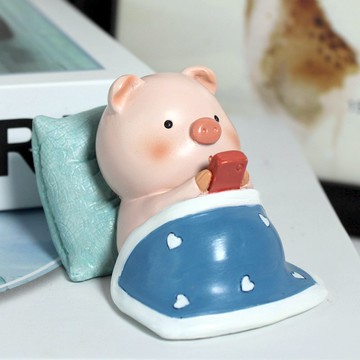 新款車擺件可愛日系治愈小擺件睡覺小豬卡通車載桌面裝飾禮物