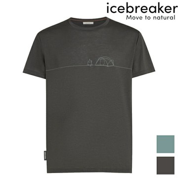 Icebreaker Core 男款 圓領短袖上衣 露營營火 0A57GP
