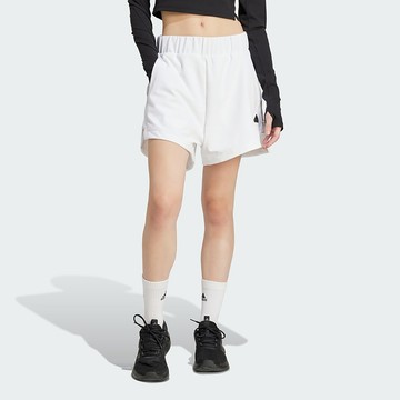 ADIDAS 短褲 W Z.N.E. WVN SH 白 寬版 運動短褲 女 IN9481