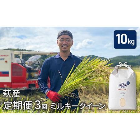 ふるさと納税 定期便 3か月 ミルキークイーン 令和5年 10kg 米 コメ こめ 萩産 KAMITAMA 山口県萩市