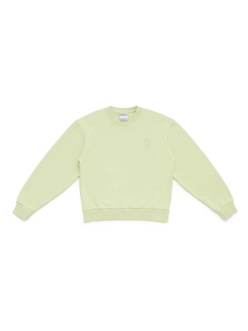 Marcelo Burlon County Of Milan Kids - logo-embroidered cotton sweatshirt - kids - Cotton/Cotton/Elastane - 6 yrs - Gold