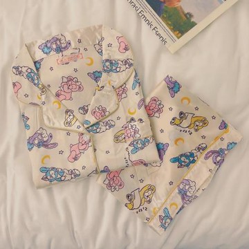 星黛露睡衣女夏季冰絲綢網紅爆款2021短袖薄款性感真絲家居服套裝