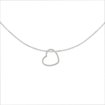 鏤空愛心鋼項鍊 - 鋼