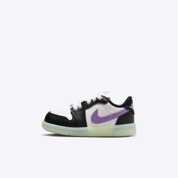 Nike Jordan 1 Retro Low OG TD [HF0412-001] 小童 運動休閒鞋 夜光 黑紫