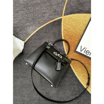 BOX皮質感凱莉包2025新款百搭手提包女大容量通勤包單肩斜挎包潮