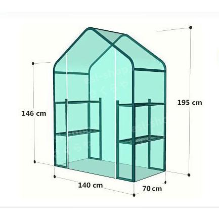 組み立て簡単! プラスチック 16mmステンレス製スタンド 温室 ビニールハウス フラワースタンド ガーデンハウスカバー 3段 園芸 育苗