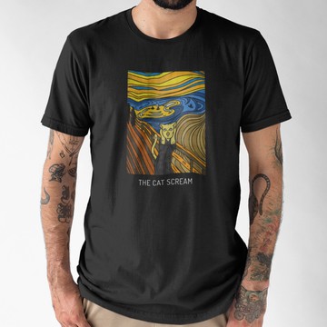THE CAT SCREAM 中性短袖 6色 (現貨) 吶喊尖叫貓咪名畫玩翻趣味班服團體服表現主義繪畫油畫藝術