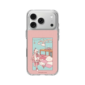 iPhone 18 Pro Clear Case（相機按鈕） 透明 - 瑟拉斯蒂歐 - 白白虹 - 初始OP晃晃腿白比手機殼殼