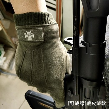 【滿額免運】德軍蘇聯蘇軍冬季手套鹿皮絨仿毛呢0軍綠野戰綠國防灰加絨手套