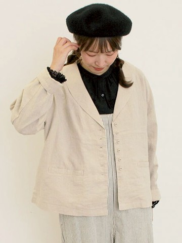 多種圖案口袋設計小翻領排釦夾克(0F001117610) - Samansa Mos2