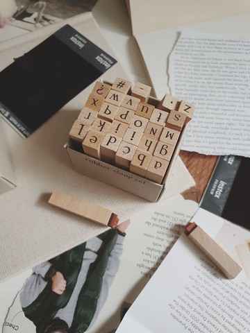 小酒館英文小寫字母 印章組
