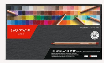 瑞士CARAN D'ACHE卡達LUMINANCE 6901極致油性色鉛筆100色 6901.800【領券滿額再折千11/30止】
