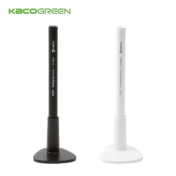 【KACO】JUMBO 大容量桌上型0.5mm中性筆 (台灣現貨) 平面式筆座筆 立式原子筆 桌上型原子筆 銀行筆座