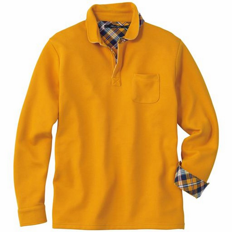 ジップ使いデザインのラウンドカラー トレーナー マスタード 3l 通販 Lineポイント最大1 0 Get Lineショッピング