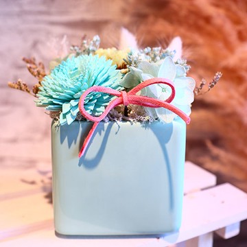 擴香花 盆花 7cm (藍)【NANA MAGIC】手作乾燥花推薦