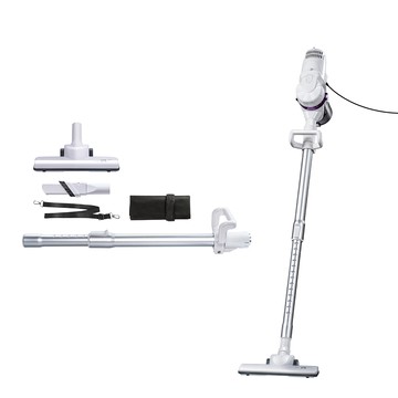 MOLIJIA 魔力家 髒吸吸 手持式肩背無塵袋吸塵器 角落清潔 四重旋風過濾系統 HEPA濾網  BY010059  白色