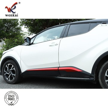 適用于豐田CHR車身飾條 奕澤IZOA車門邊防擦亮條專用外飾改裝紅色