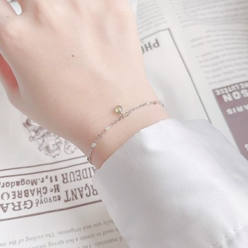 橄欖石925純銀果實點綴手鍊