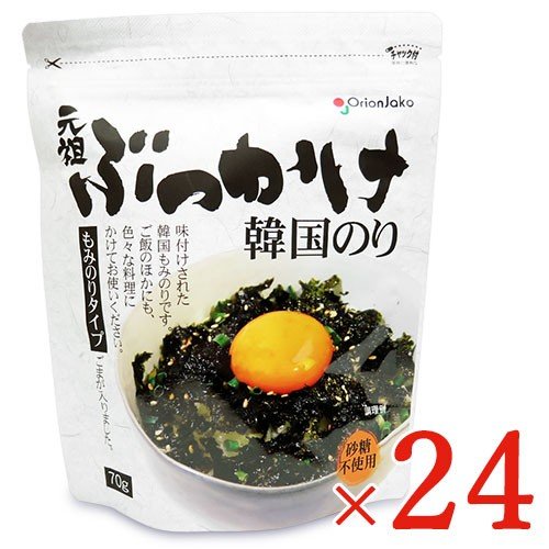 オリオンジャコー ぶっかけ韓国のり もみのりタイプ 70g × 24袋 ケース販売