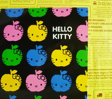 【震撼精品百貨】Hello Kitty 凱蒂貓 筆記本 彩色蘋果 黑【共1款】 震撼日式精品百貨