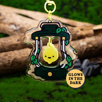 精靈燈籠亞克力鑰匙扣 - 夜光效果