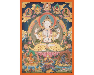 觀音牆藝術 |手繪唵嘛呢唄美吽咒畫布