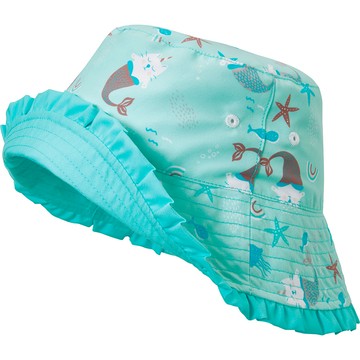 嬰兒童抗UV防曬水陸兩用雙面漁夫帽-獨角美喵魚 - 55cm