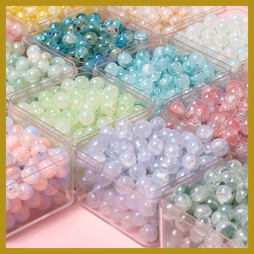 （20個/包）10mm古風玉碎琉璃珠 diy手串珠子散珠 串珠 串珠材料 串珠材料包 珠珠材料