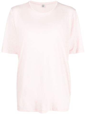 TOTEME - short-sleeve T-shirt - women - Cotton - XS - Pink
