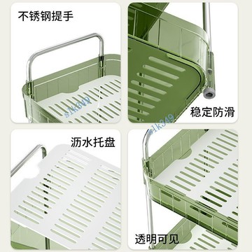 ✨ 華泰五金行✨滿99出貨杯子收納置物架雙層茶杯架茶具收納架瀝水託盤家用桌面放水杯杯子