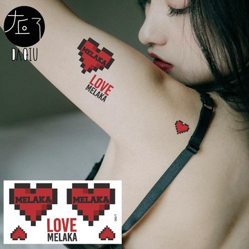 👑大邱紋身👑微刺青 馬賽克愛心LOVE【T08Z】紋身貼 紋身貼紙 刺青貼 假刺青輕紋身 防水 紋身 刺青貼紙T-090