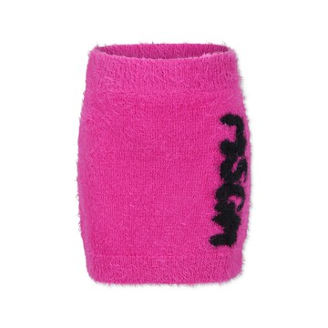 MSGM Fuchsia Skirt For Girl With Logo