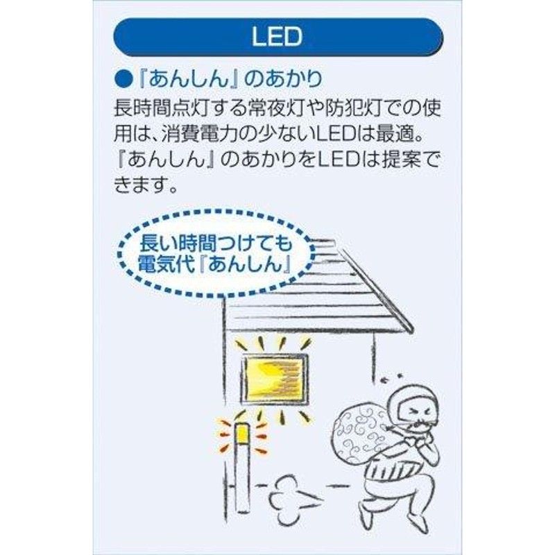 大光電機（ＤＡＩＫＯ） アウトドアアプローチ灯 【ランプ付】 LED電球