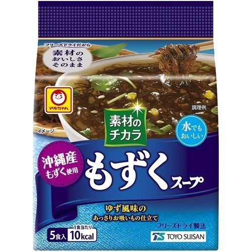 マルちゃん 素材のチカラ 沖縄産もずくスープ 3.6g*5食入  マルちゃん