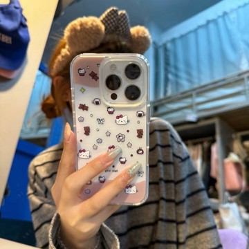 星星小熊凱蒂貓適用蘋果手機殼保護套iPhone 16 15 14 13 12 11 Promax XR XS 8 7p