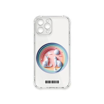 iPhone 12 Pro Max 殼 TRON IPhone 12 PRO MAX 可愛紙雕貓咪  載具 四角防摔殼 手機殼