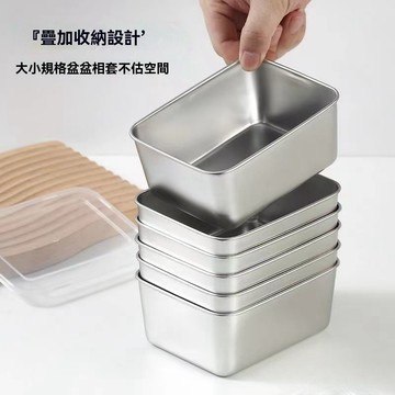 臺灣出貨 不銹鋼食品級保鮮盒 調料盒 冰箱保鮮盒子防塵碗傢用水果盒分裝 帶蓋保鮮盒 密封保鮮盒 冰箱保鮮盒 不銹鋼餐盒