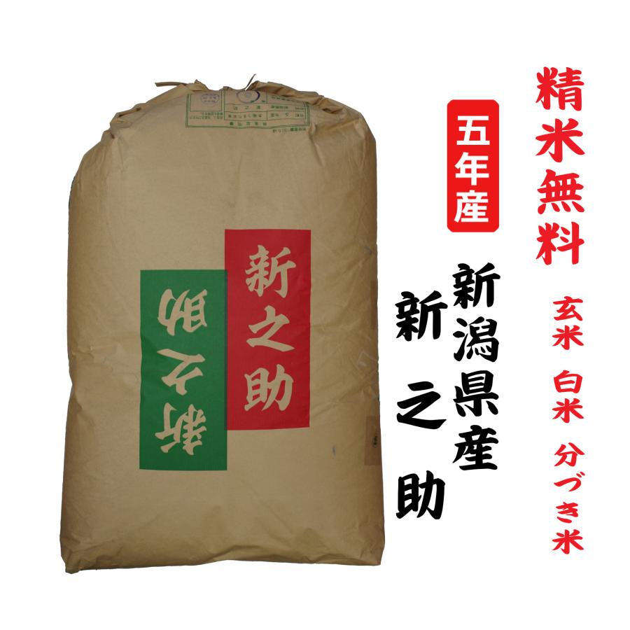 新米5年産 新之助 新潟県産 玄米30Kg 白米・７分づき・５分づき・３分づき・玄米・精米無料