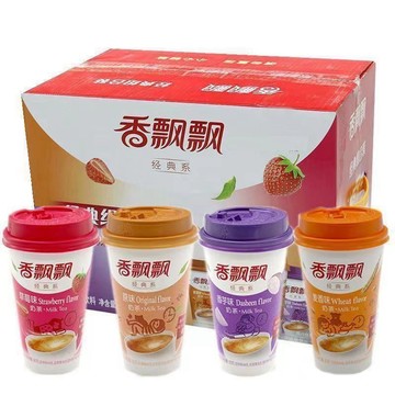 ✨現台出貨✨香飄飄 白桃味 香飄飄奶茶 咖啡味衝飲香杯裝整箱經典香香