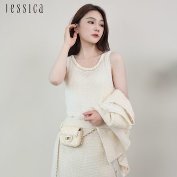 JESSICA - 優雅氣質立體肌理感小香風無袖背心253515