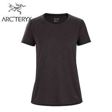 【ARC'TERYX 始祖鳥 女 Taema 快乾短袖圓領衫《黑灰》】29159/排汗衣/短T/T恤